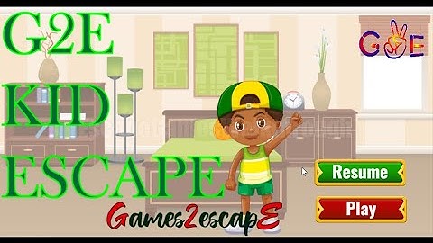 G2E Kid Escape Walkthrough [Games2Escape]