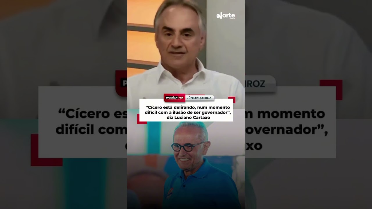 "Cícero está delirando, num momento difícil com a ilusão de ser governador", diz Luciano Cartaxo