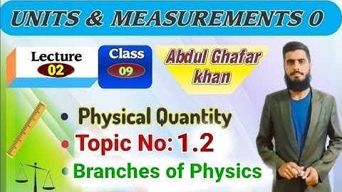9th-Class-physics-Chapter 01-Lecture 02 - Branches of Physics.