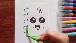 How To Draw A Cute NoteBook Kids Drawing