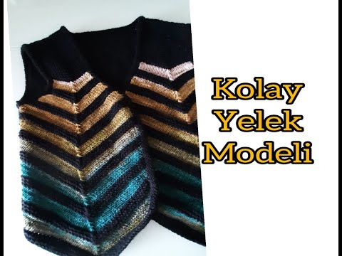 KOLAY YELEK MODELİ- #kolay #yelek #knitting #vest #knit #bim