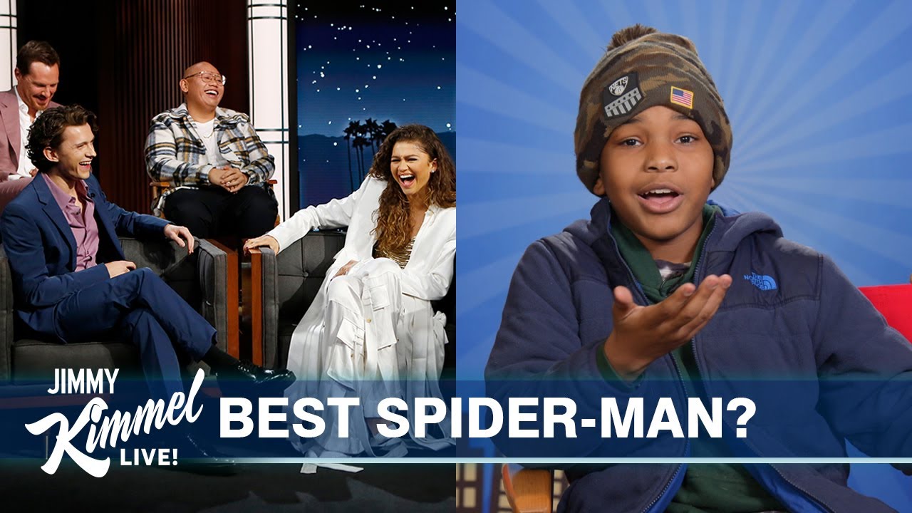 'Spider-Man: No Way Home' cast answers kids' questions on 'Jimmy ...