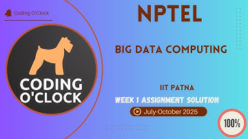 NPTEL Big Data Computing Week 1 QUIZ Solution July-October 2025  IIT Patna
