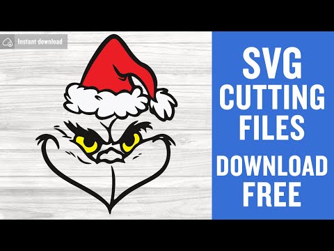Grinch Face Svg Free Cutting Files for Cricut Vector Instant Download