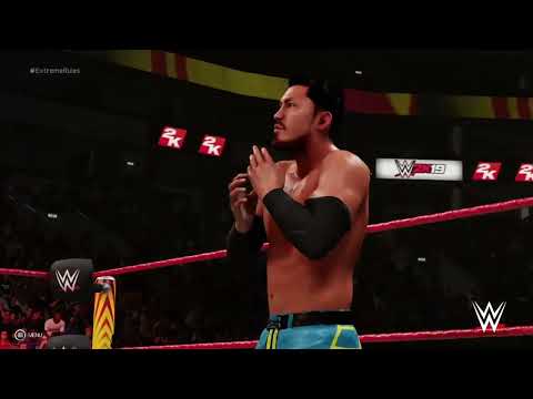 WWE 2K19 XBOX Series X Gameplay [4K60FPS] - Noam Dar vs Akira Tozawa Extreme Rules