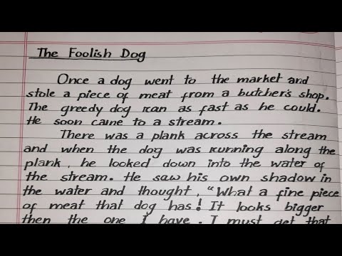The Foolish Dog Story Writing - Youtube