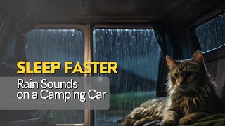 Heavy Rain on Car to Sleep - Rain Sounds for Sleeping - for Insomnia, Study, ASMR