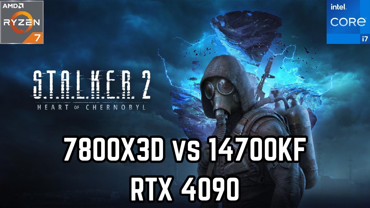 Stalker 2 Ryzen 7800X3D vs Intel 14700KF - RTX 4090 Benchmark - YouTube