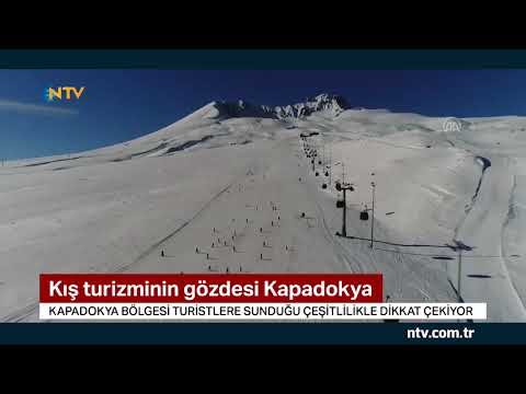 Kış turizminin gözdesi Kapadokya ... (Aynı gün balon turu, kayak ve kaplıca keyfi yapmak mümkün)