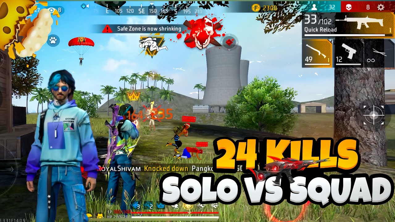24 Kills🔥SOLO VS SQUAD WITH EDGE RIDER BUNDLE| BR- RANKED MATCH ...
