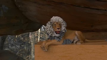 Lion Walk  #caw  #creature #animation #3danimation