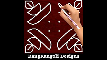 Diwali Special Deepam Rangoli Design With 6x6 Dot Beautiful Rangoli Kolam Easy Rangoli Muggulu 