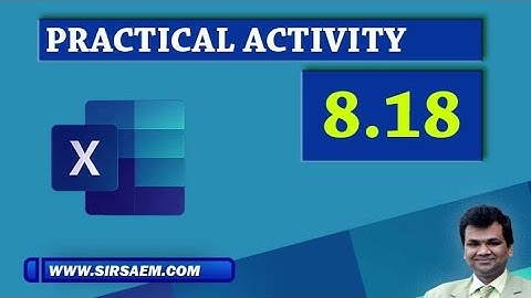A-Level IT Spreadsheets Course Book Practical Activity -- 8.18 -- A Level IT 9626