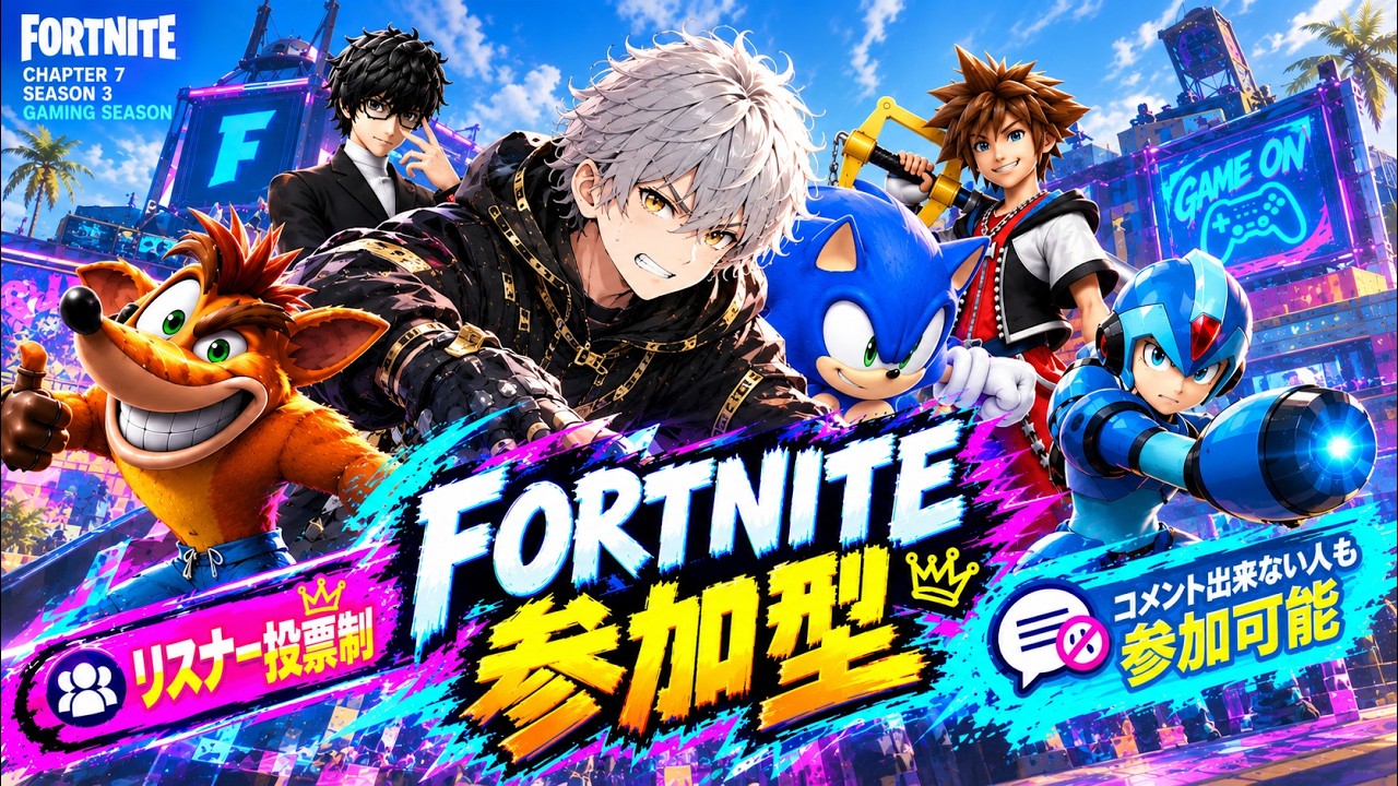 コメント出来ない人でも参加出来るリスナー投票制参加型配信1363【フォートナイトFORTNITE】 #Shorts #vtuber #雑談