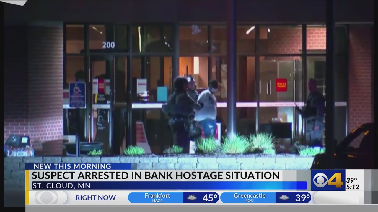 Suspect arrested after bank robbery, hostage situation - YouTube