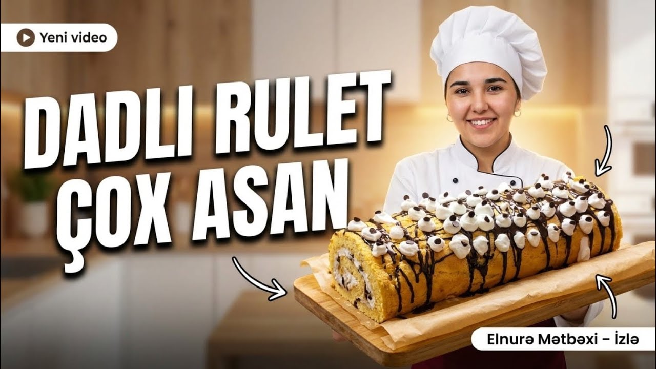 😍5 Yumurtalı İpək Kimi Rulet 😍 | Çatlamayan, Yumşaq və Şokoladlı”