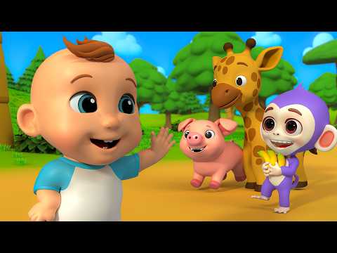 Safari Animals Sounds Baby Song | Learning About Animals Newborn Nursery Rhymes & Children's Music