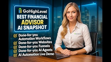 The Ultimate GoHighLevel Financial Advisor AI SNAPSHOT- Funnels,Websites, Workflows,AI Agents