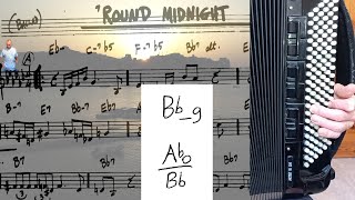 Monk - Round Midnight Beautiful Jazz Accordion Chords Explained