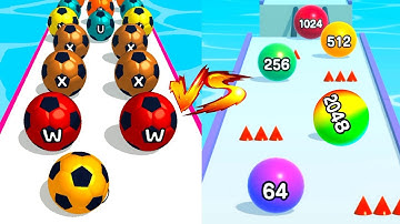 Ball Run 2048 VS A-Z Run Gameplay (Level 78)