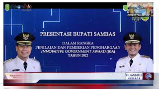BUPATI SATONO PRESENTASI INNOVATIVE GOVERNMENT AWARD TAHUN 2022