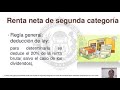 RENTAS DE 2DA CATEGORIA- ENFOQUE PERUANO