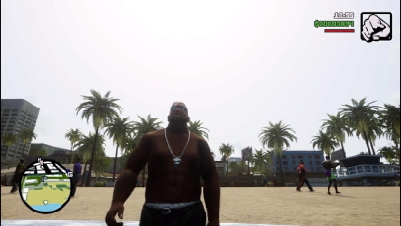 Beach Day Swimming in GTA San Andreas The Definitive Edition YouTube
