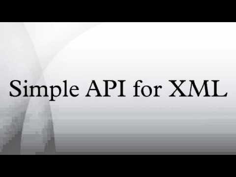 Simple API for XML - YouTube