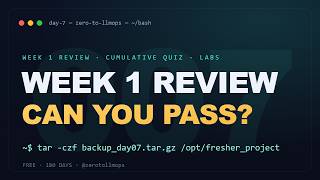 Can You Pass the Week 1 Linux Quiz — Boot, Permissions, awk & Bash | Zero to LLMOps (Day 7)
