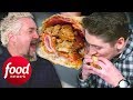 Guy Fieri Tries Out The "Holy-Moly-Stromboli" With His Son | Diners, Drive-Ins & Dives