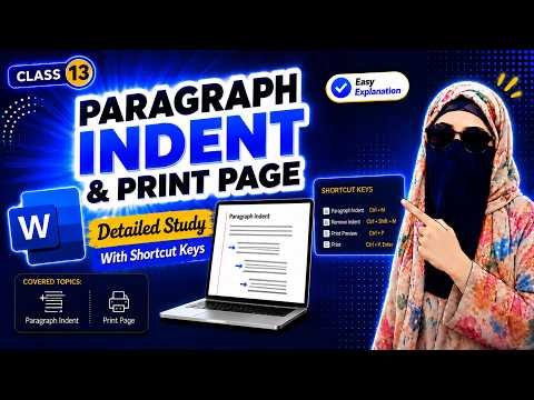 MS Word Class 13 | Paragraph Indent, Increase & Decrease Indent Complete #tutorial