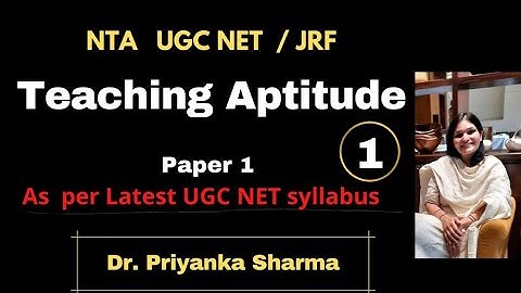 Introduction, Levels of Teaching & Characteristics I Teaching Aptitude I Dr Priyanka Sharma #ugcnet