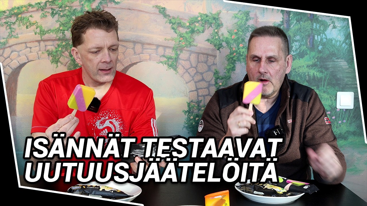 Isännät testaavat uutuusjäätelöitä