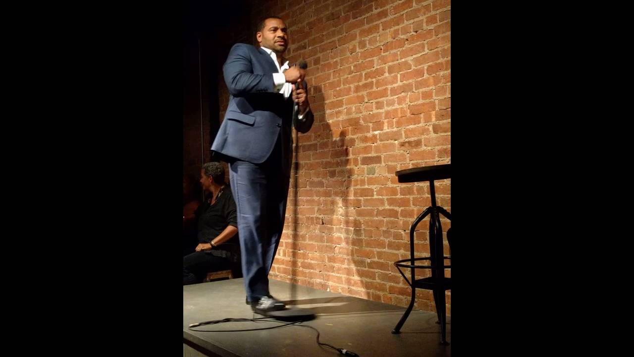 Comedian Lee Valentin performs at The STANDing Room in Queens, NY