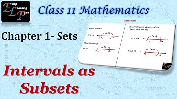 Subsets as Intervals | Chapter 1 | Sets | Class 11 | Mathematics | NCERT/CBSE/STATE
