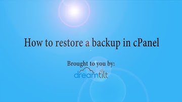 How to restore a backup in cPanel with Dreamtilt Webhosting