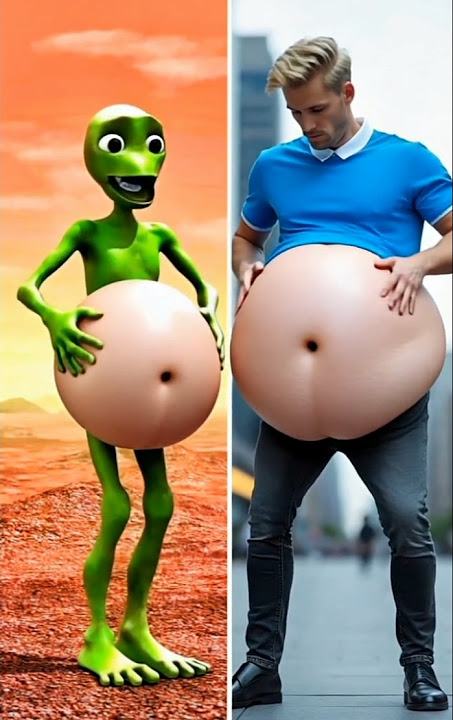 Dame Tu Cosita Green Alien & Erfan Al Haider Tummy Turn Into 😱 #shorts #dametucosita #greenalien
