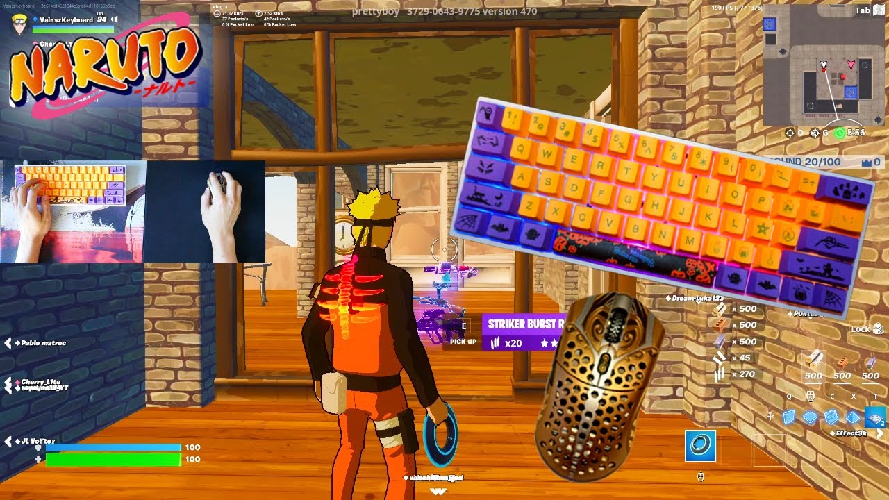 SK61 ASMR Chill🤩 Satisfying Gameplay Keyboard Fortnite 390 FPS Smooth