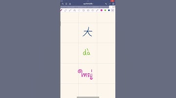大 dà ใหญ่ | ลำดับขีดในภาษาจีน #เรียนจีน #ภาษาจีนเบื้องต้น #汉语