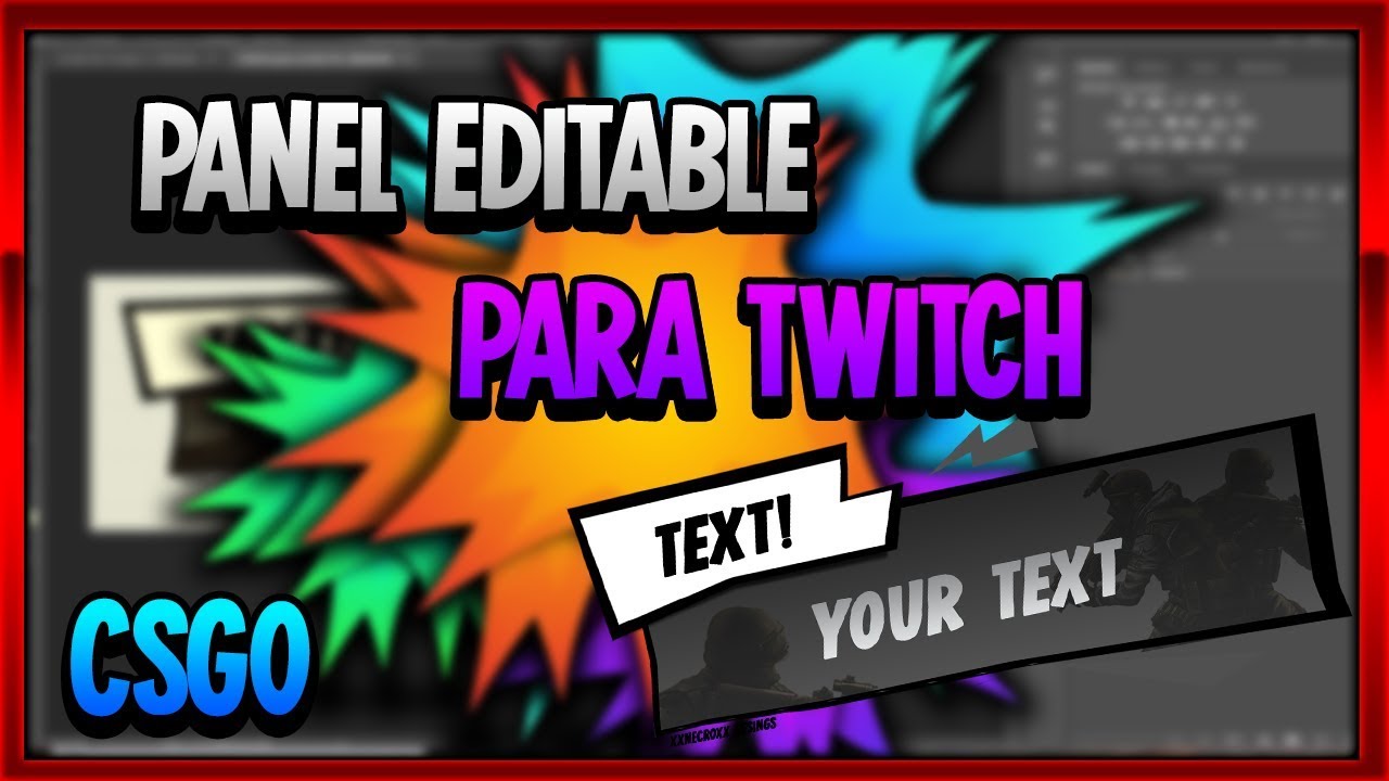 PANEL EDITABLE + DOWNLOAD｜SPEED ART PHOTOSHOP - YouTube