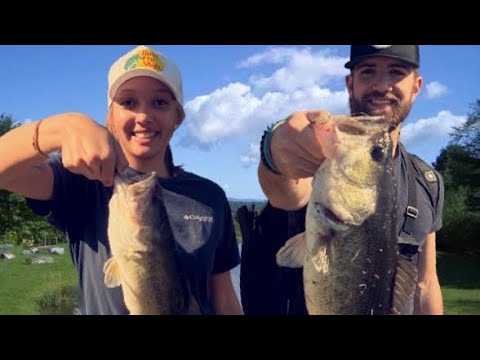 Catching BIG Bass In My Friends Pond