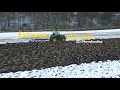 Extreme plowing in snow☆ 2x John Deere 💪🤩 ZD Dřevohostice ☆ tractor in MUD