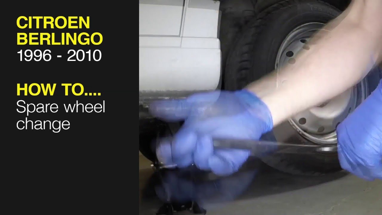 How To Change The Spare Wheel On A Citroen Berlingo / Peugeot Partner (1996-2010) - Youtube