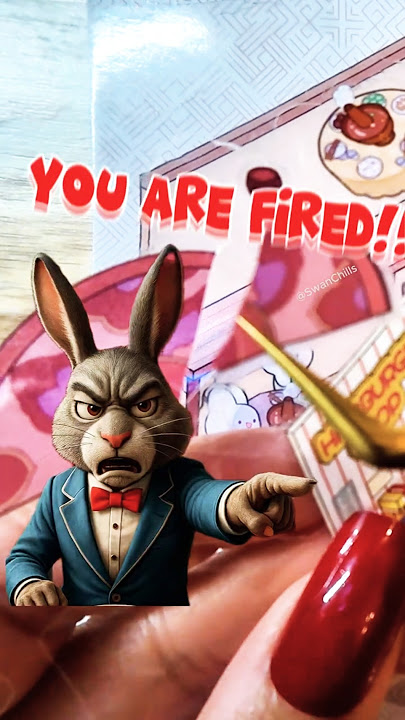 FIRED by the Rabbit 😱🐇 | Part 2 Rabbit Restaurant | Miniature Craft DIY #stickerscene