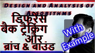 Difference between Backtracing and Branch and Bound in Hindi ||By Studies Studio