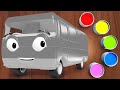 Learn Colors with Bus Paint | Finger Family &amp; Nursery Rhymes for Kids