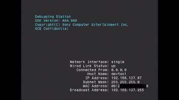 Debugging Station, Changing HostName: PS3 484. 000 SDK