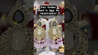 Kundan earrings l party wear jewellery l earrings l jewellery l jhumka l #shorts #short #shortvideo