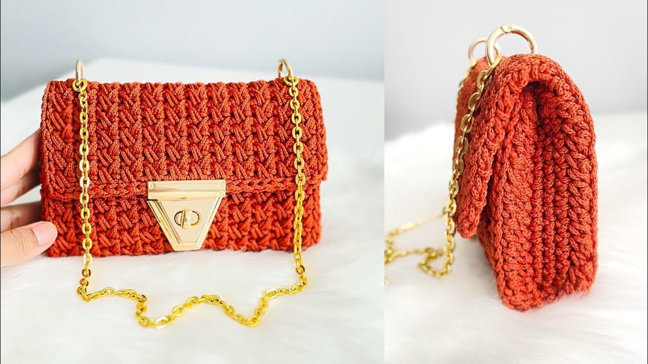 Новый дизайн элегантной вязаной сумки