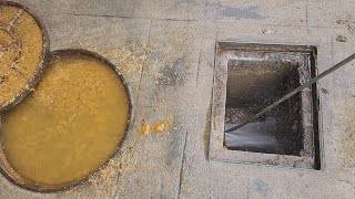 What was between the manhole and the manhole